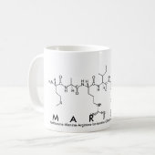 Mariekeペプチド名mug コーヒーマグカップ (正面左)