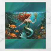 "Marielle" – 美しい踊りマーメイド ワインラベル (シングルラベル)