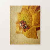 Marienkäfer auf gelbe Blüte ジグソーパズル (縦)