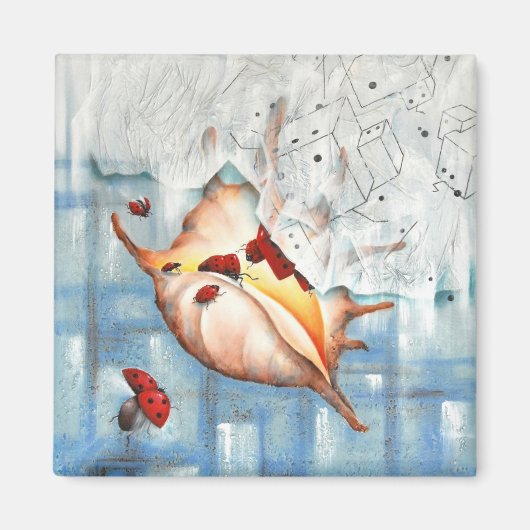 Marienkäfer und Muschel マグネット (正面)