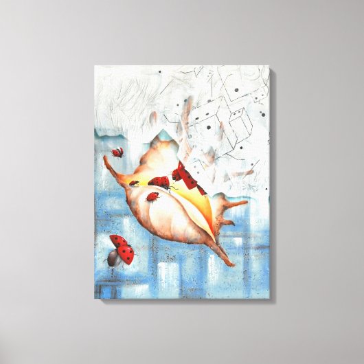 Marienkäfer Verwandlung キャンバスプリント (正面)