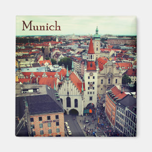 Marienplatzの記念品からのミュンヘンAltes Rathaus マグネット