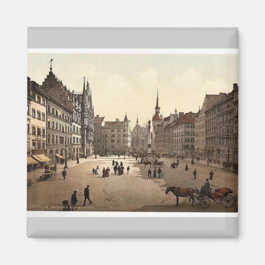 Marienplatz,ミュンヘン,バイエルン,ドイツ マグネット (正面)