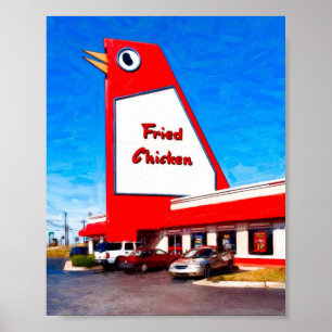 Marietta Landmark - The Big Chicken - 8x6アーカイブ ポスター