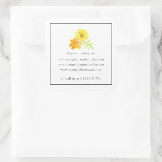 MarigoldテンプレートWebサイトのシール スクエアシール (バッグ)