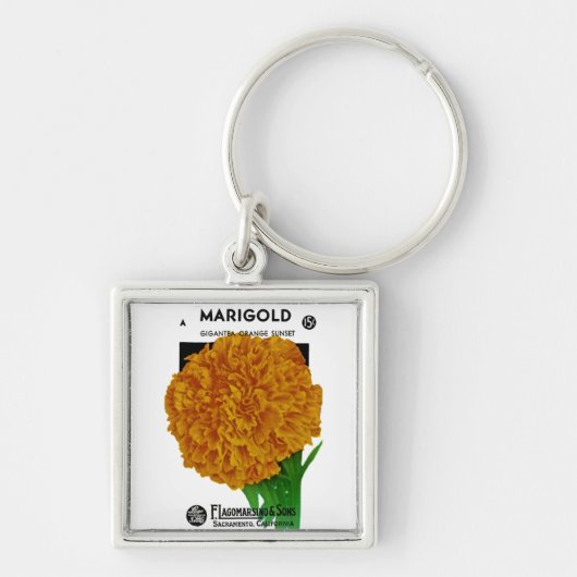 Marigoldヴィンテージシードパケット キーホルダー (正面)