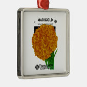 Marigoldヴィンテージシードパケット メタルオーナメント (右)