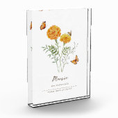 Marigold Birth Month Flower フォトブロック (左)