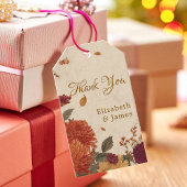 Marigold Border Rustic Boho Autumn Floral Wedding  ギフトタグ