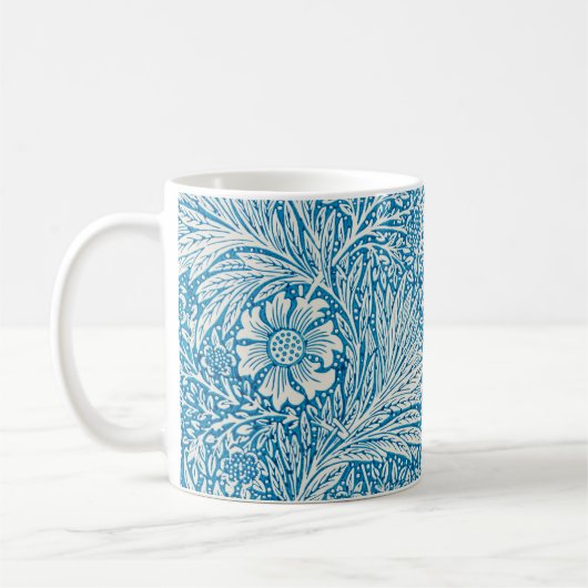 Marigold by William Morris, Garden Flowers コーヒーマグカップ (左)