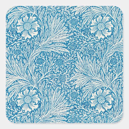 Marigold by William Morris, Garden Flowers スクエアシール (正面)