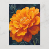 Marigold Flower | Watercolor Floral Painted ポストカード (正面)