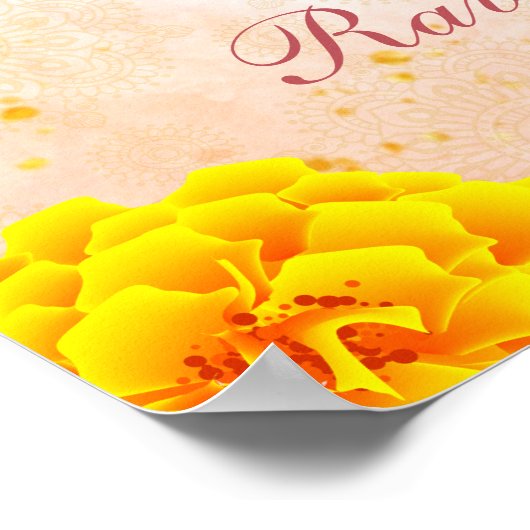 Marigold garlands bells with Tamil Telugu welcome ポスター (角)