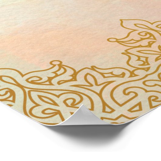 Marigold garlands Tamil wedding welcome sign ポスター (角)