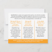 Marigold herbalists medicinal three products info (裏面)