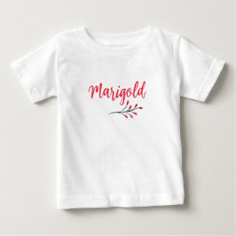 Marigold Name Custom Red Xmas Christmas Classic  ベビーTシャツ