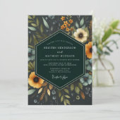 Marigold Nocturnal Bloom Wedding 招待状 (スタンド正面)