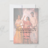 Marigold Orange Diwali Festival Family Photo サンキューカード (裏面)