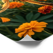 Marigold Rooster Sunrise ポスター (角)