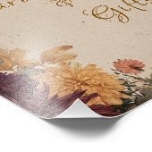 Marigold Rustic Floral Wedding Cards & Gifts Sign フォトプリント (角)