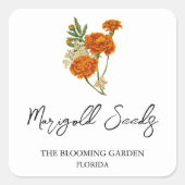 Marigold Seedsラベル スクエアシール (正面)