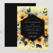 Marigold Slate Moody Wedding 招待状 (正面/裏面)