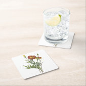 marigold(Tagetes sp.) by Redoute スクエアペーパーコースター (インサイチュ)