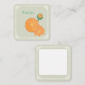 Marigold "Thank You"フラットノートカード ノートカード (正面/裏面)