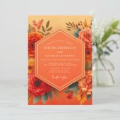 Marigold Vibrant Autumn Wedding 招待状 (スタンド正面)