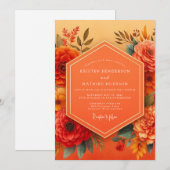 Marigold Vibrant Autumn Wedding 招待状 (正面/裏面)