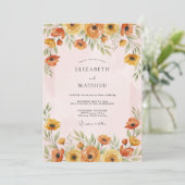 Marigold Vibrant Spring Wedding 招待状 (スタンド正面)