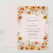 Marigold Vibrant Spring Wedding 招待状 (正面/裏面)