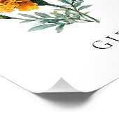 Marigold Yellow Floral Wedding Cards & Gifts Sign フォトプリント (角)