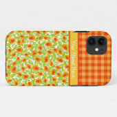 MarigoldsとCheck Gingham iPhone 5/5sケース Case-Mate iPhoneケース (裏面(横))