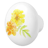 Marigolds黄色、オレンジ色のプルノブのハンドル セラミックノブ (右)