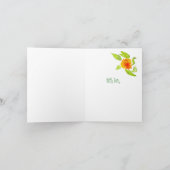 Marigolds and Check Gingham: 90誕生日カード カード (内部)