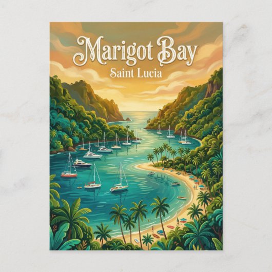 Marigot Bay Saint Lucia ポストカード (正面)