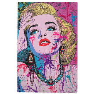 Marilyn Monroe Art Deco メタルプリント