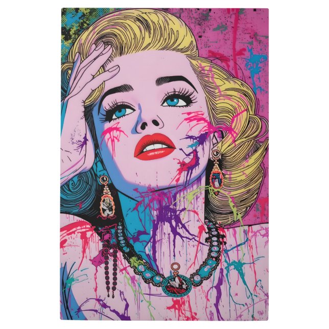 Marilyn Monroe Art Deco メタルプリント (正面)