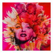 Marilyn Monroe pop art portrait ポスター (正面)