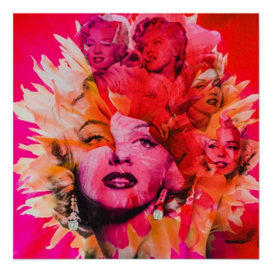 Marilyn Monroe pop art portrait ポスター (正面)