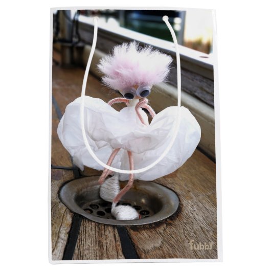 Marilyn Monroe pose in Witte rok ミディアムペーパーバッグ (正面)