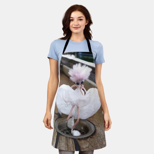 Marilyn Monroe pose in Witte rok door fubby. エプロン (着用した状態)