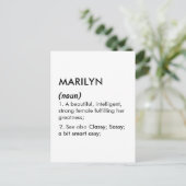 Marilyn name, Editable name, Custom name ポストカード (スタンド正面)