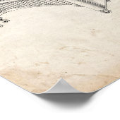 Marimba特許のデザイン – 古い外観 ポスター (角)