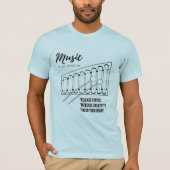 marimba，音楽 tシャツ (正面)