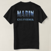 Marin California Mt Tamalpais in LETTERSデザイン Tシャツ (デザイン裏面)