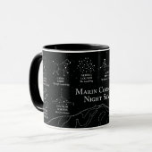 Marin County Night Sky 11 oz mug black マグカップ (正面左)