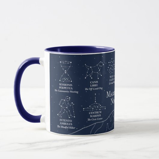 Marin County Night Sky 11 oz mug blue マグカップ (左)