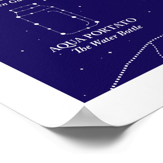 Marin County Night Sky Blue Poster 16x20 ポスター (角)